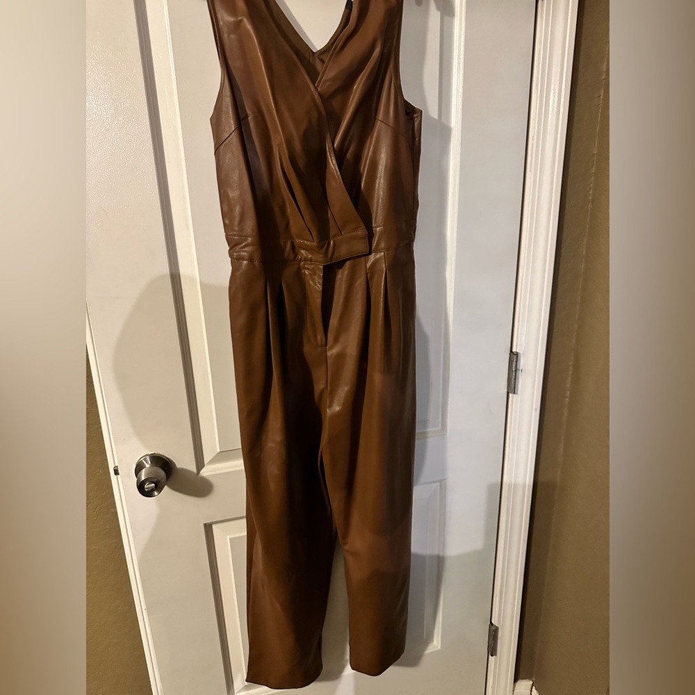 Leather romper medium